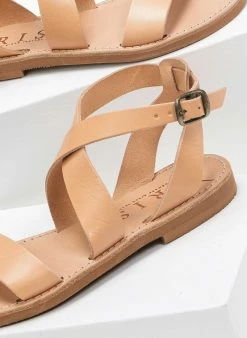 Σανδάλια δερμάτινα με Crossover μπαρέτα Iris - Φυσικό 6 Σανδάλια δερμάτινα με Crossover μπαρέτα Iris - Φυσικό -The Fashion Project Κατάστημα xeiropoiita dermatina isia pedila 90689 4l8g